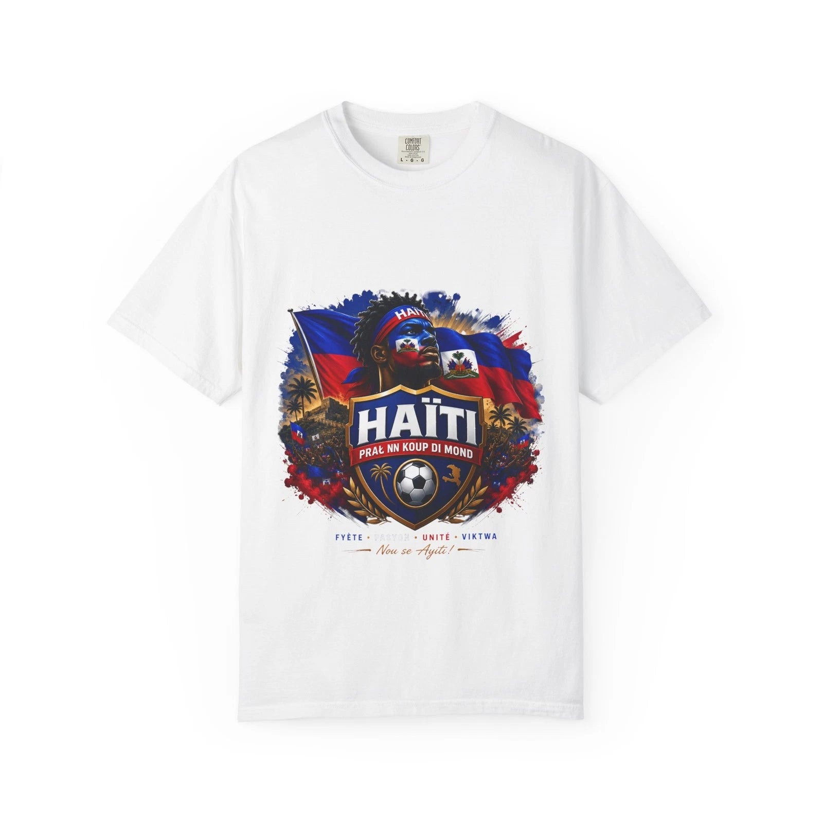 Haiti Football Pride T-Shirt | Nou nan Batay design