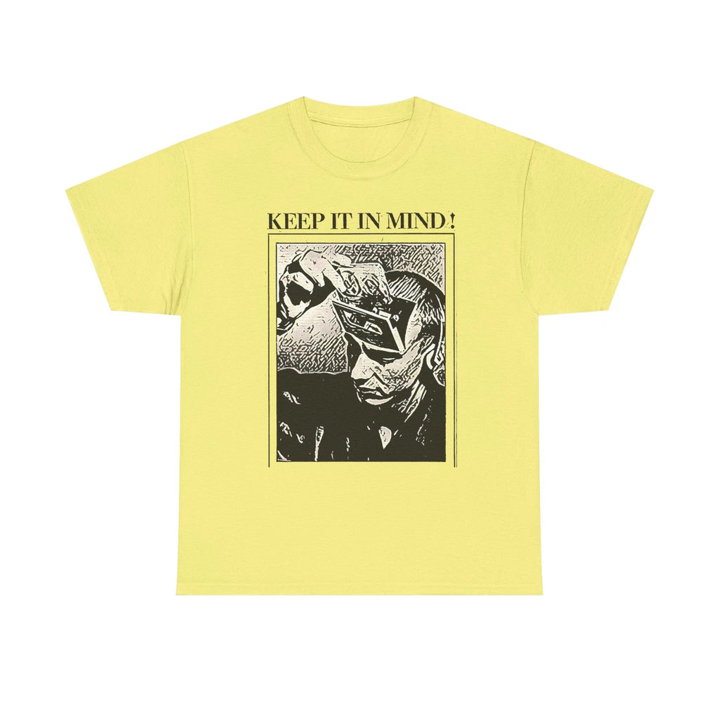 Brian Eno Keep It In Mind Graphic Print Short Sleeve Unisex Heavy Cotton Art Tee