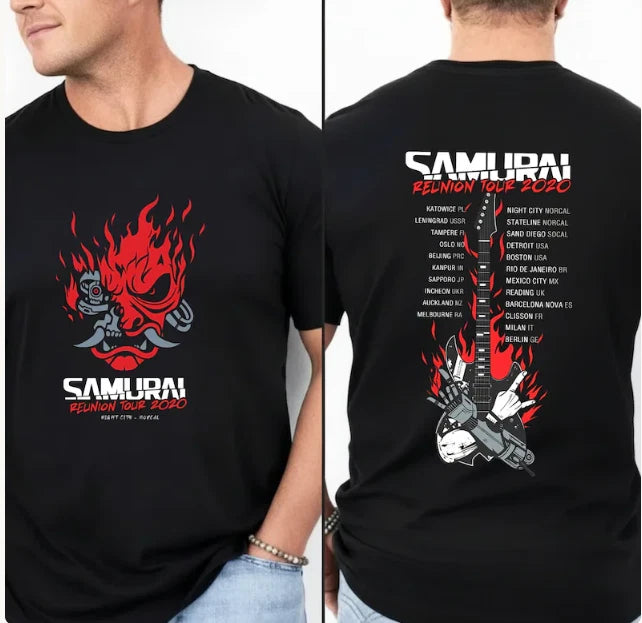 Cyberpunk Samurai Reunion Tour 2020 Video Game Merch Shirt