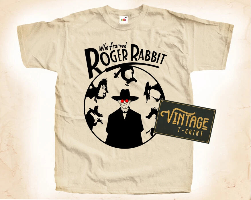 Who Framed Roger Rabbit V2 T-SHIRT Tee Poster Vintage Natural Shirt S to 5XL