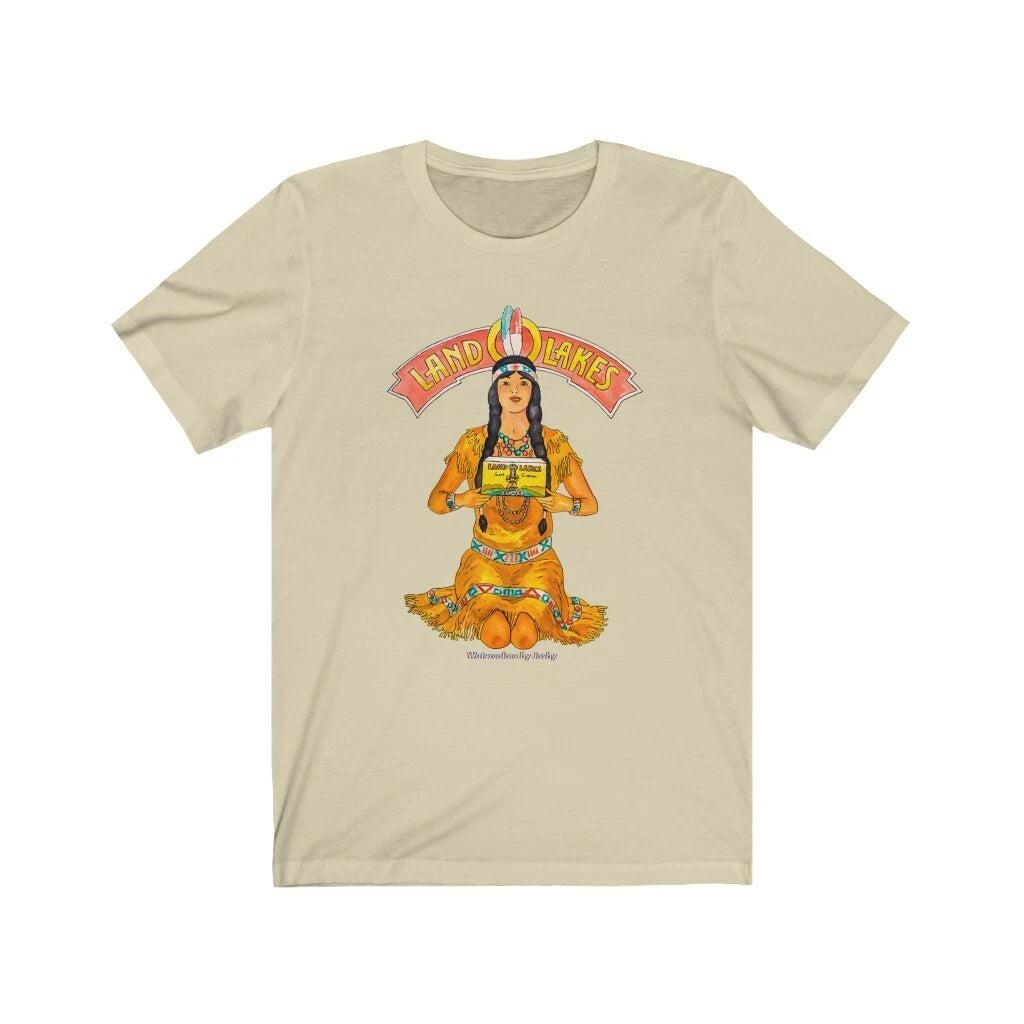 Land O Lakes Retro Watercolor Shirt - Vintage Mia LandOLakes Butter Girl Tee