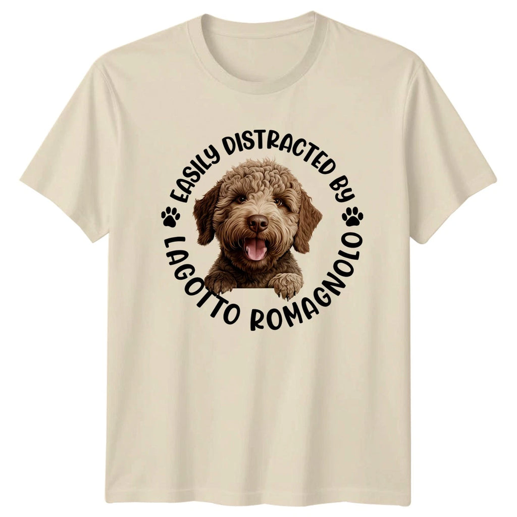 Easily Distracted By Lagotto Romagnolo Mens T-Shirt Womens Tee Graphic Top