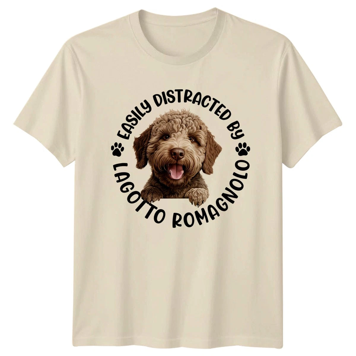 Easily Distracted By Lagotto Romagnolo Mens T-Shirt Womens Tee Graphic Top