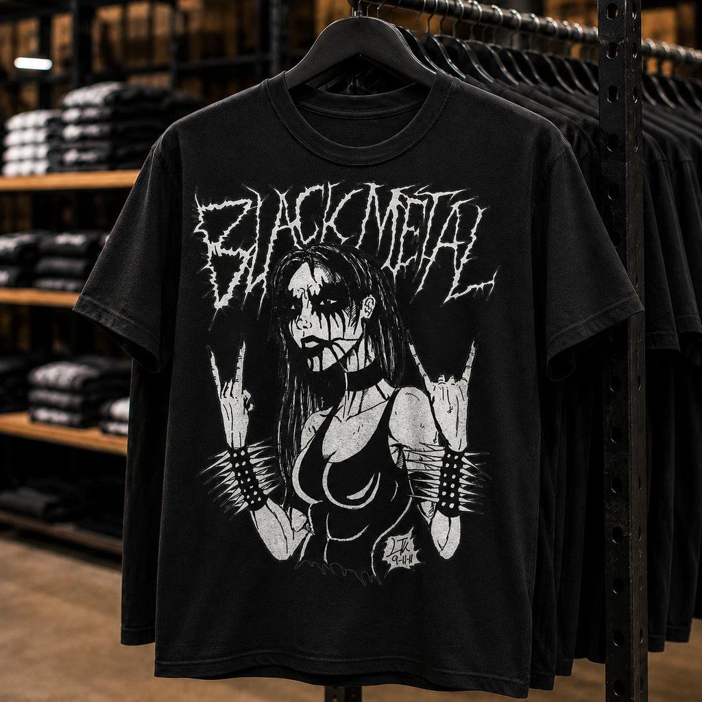 BLACK METAL Heavyweight T-Shirt 220GSM | Men’s Women’s Premium 100% Cotton