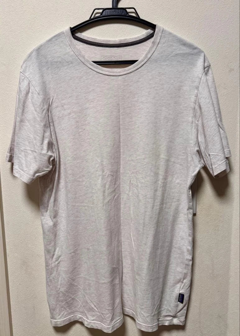 Patagonia White Beige Polo Shirt Men's LOGO Tag Simple Pocket High Quality Used