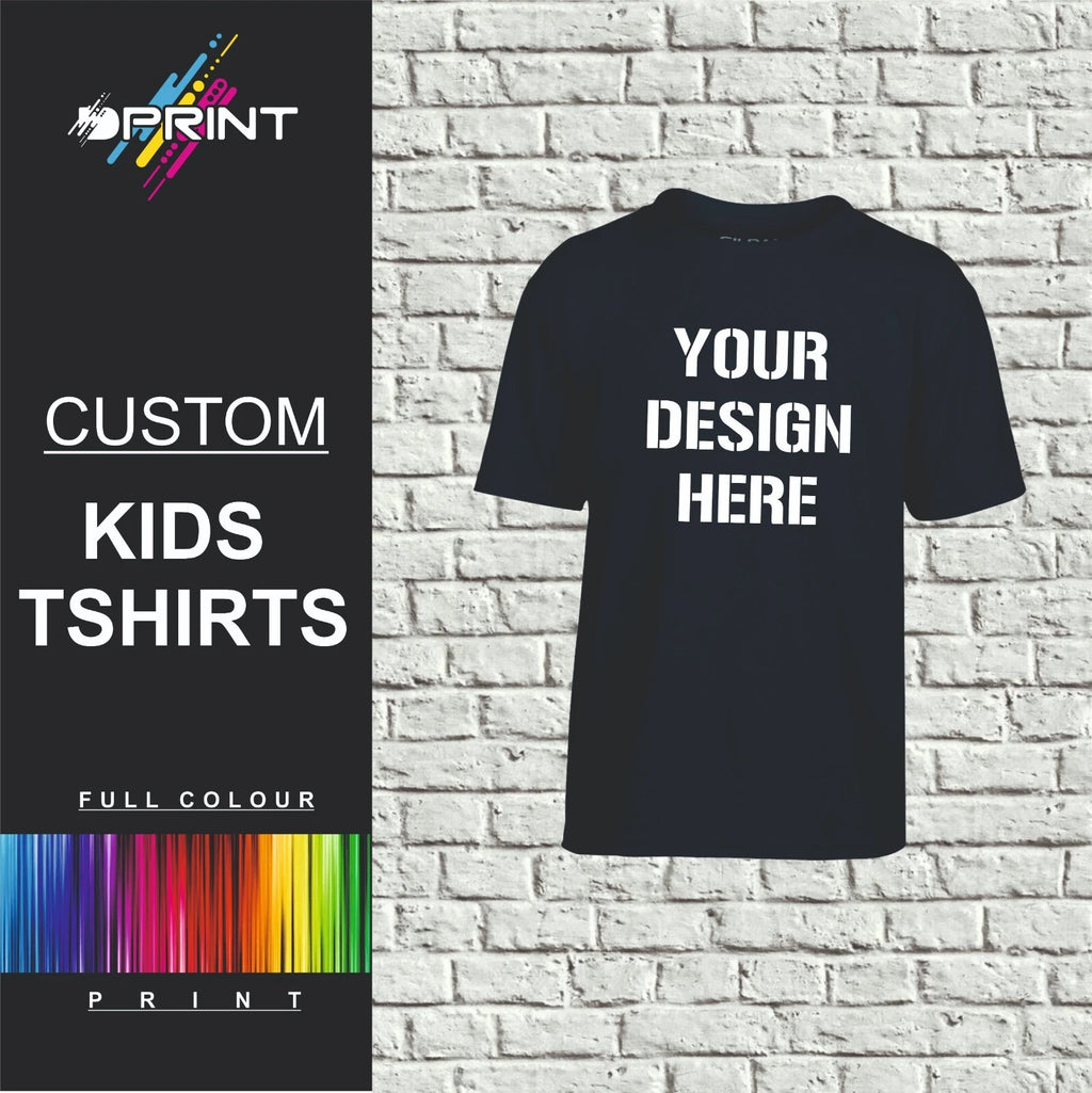 CUSTOM PRINTED T SHIRT SOFTSTYLE KIDS YOUTH WORK WEAR BUSINESS BRAND UNISEX