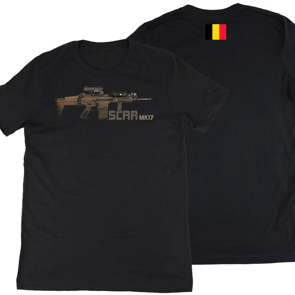 SCAR MK 17 Battle Rifle Graphic T-Shirt Premium Short Sleeve Tee