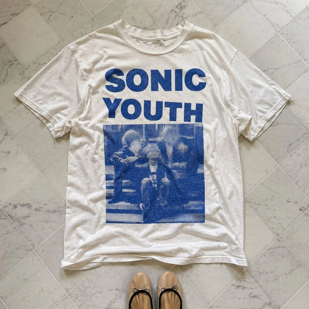 Sonic Youth Vintage Blue Graphic Tee