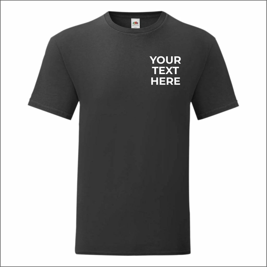 Personalised Custom Printed Fruit of the Loom Mens Iconic T-Shirt Tee Shirt TOP