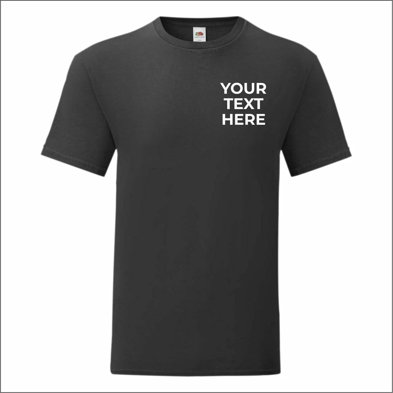 Personalised Custom Printed Fruit of the Loom Mens Iconic T-Shirt Tee Shirt TOP