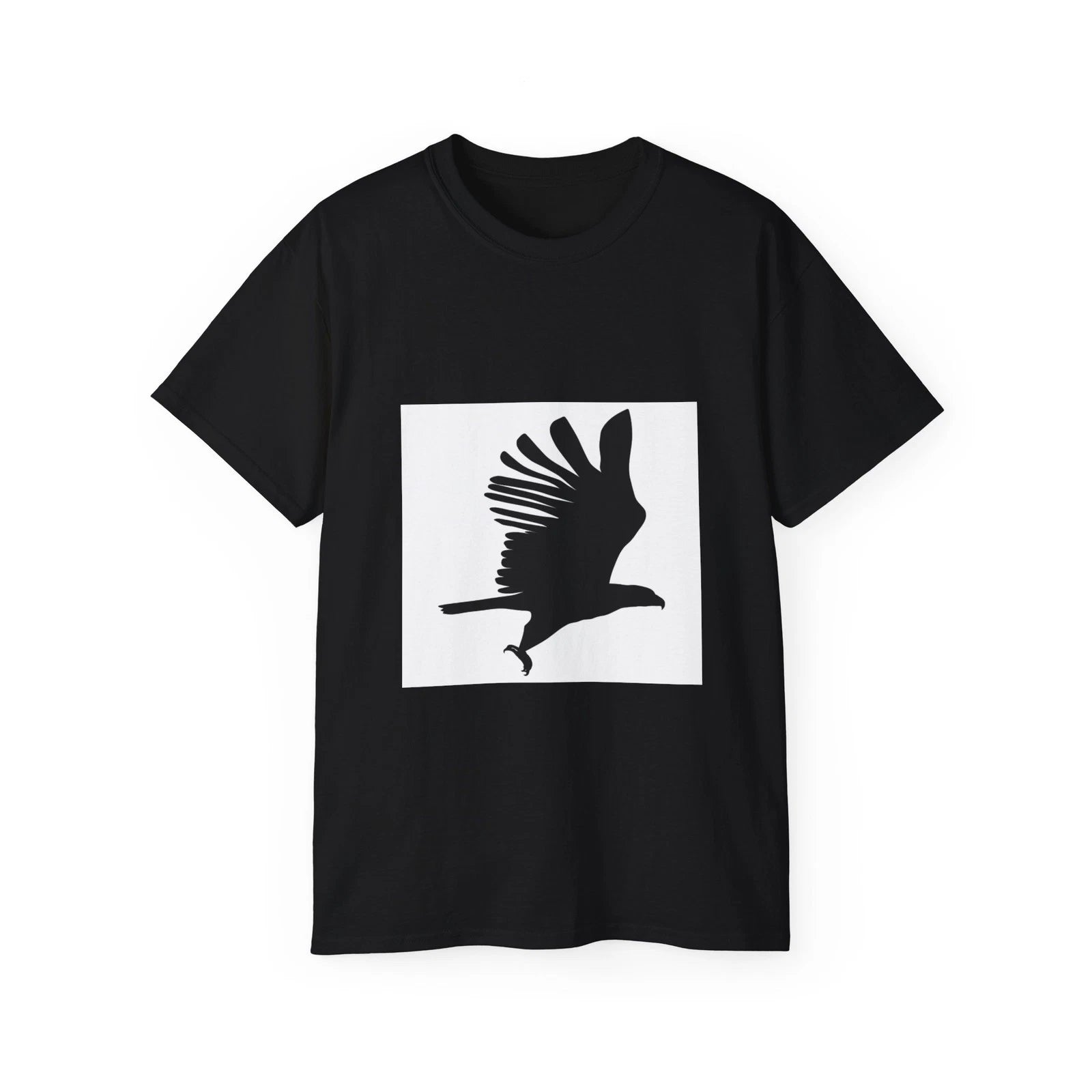 Eagle Silhouette Bird Symbol Animal Sign | Custom Graphic T-Shirt