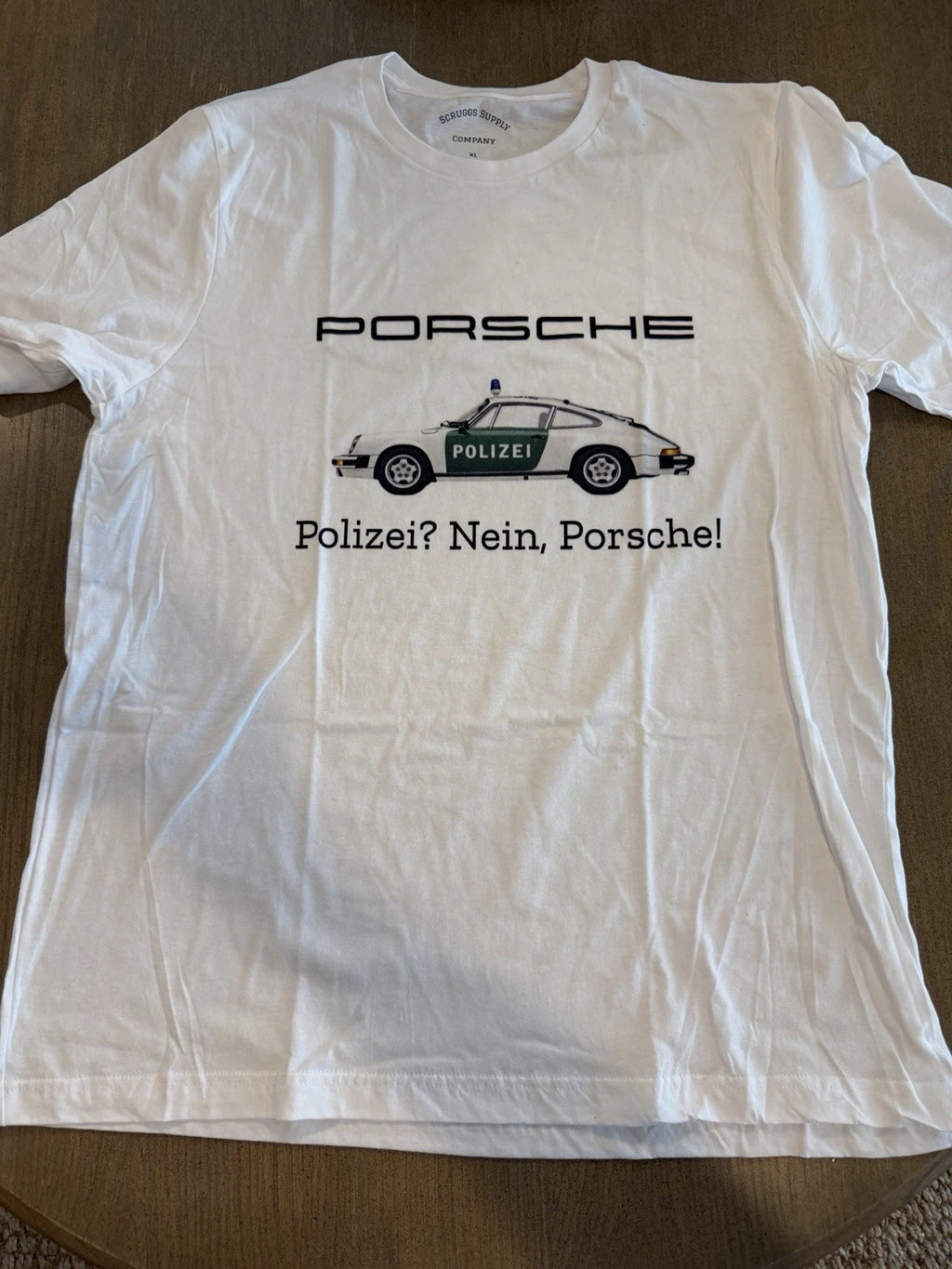 Vintage Style Porsche 911 Polizei Police Car  XL “Polizei? Nein, Porsche!”