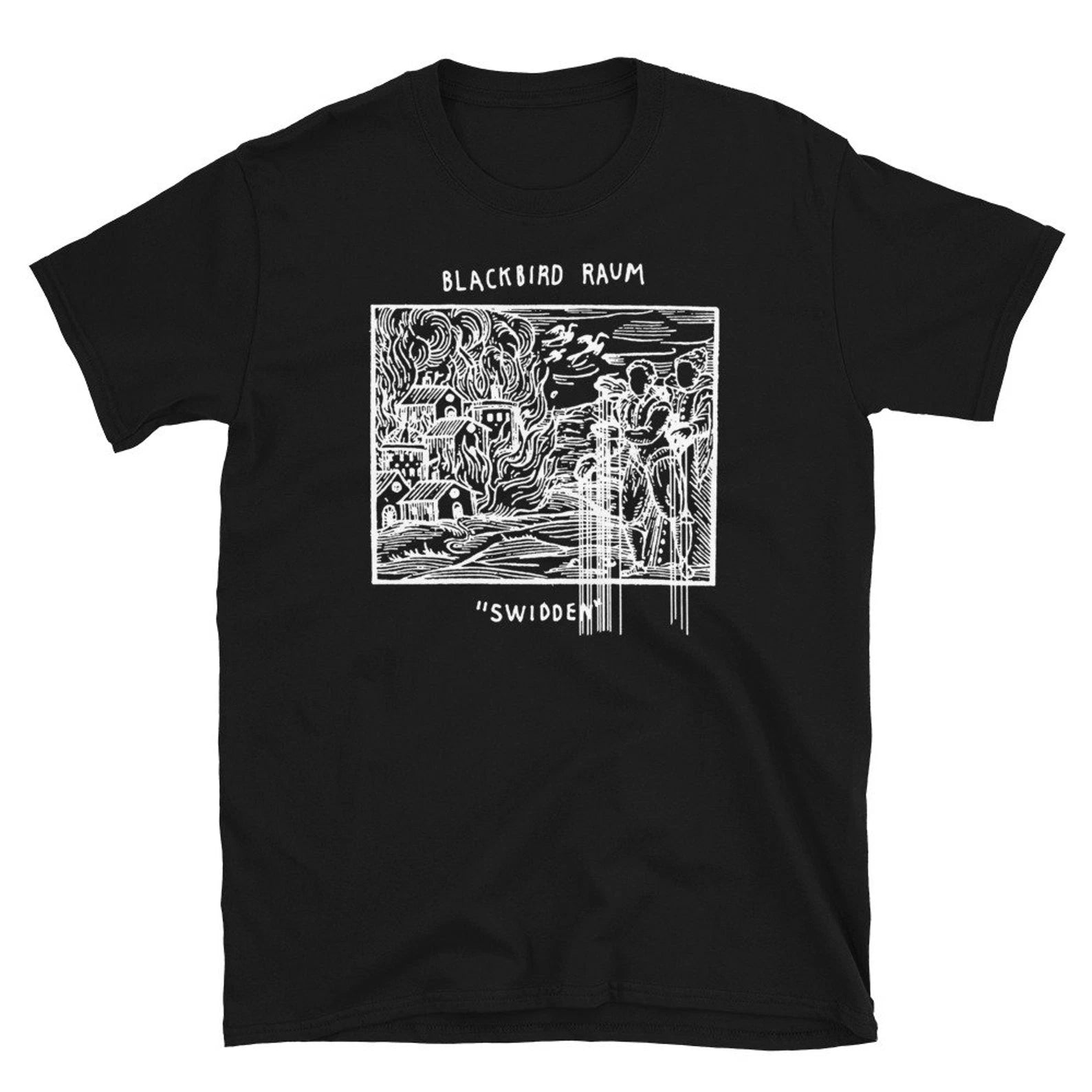 Blackbird Raum T-Shirt, Anarcho Punk Folk-Punk Collective Music Band Unisex Tee