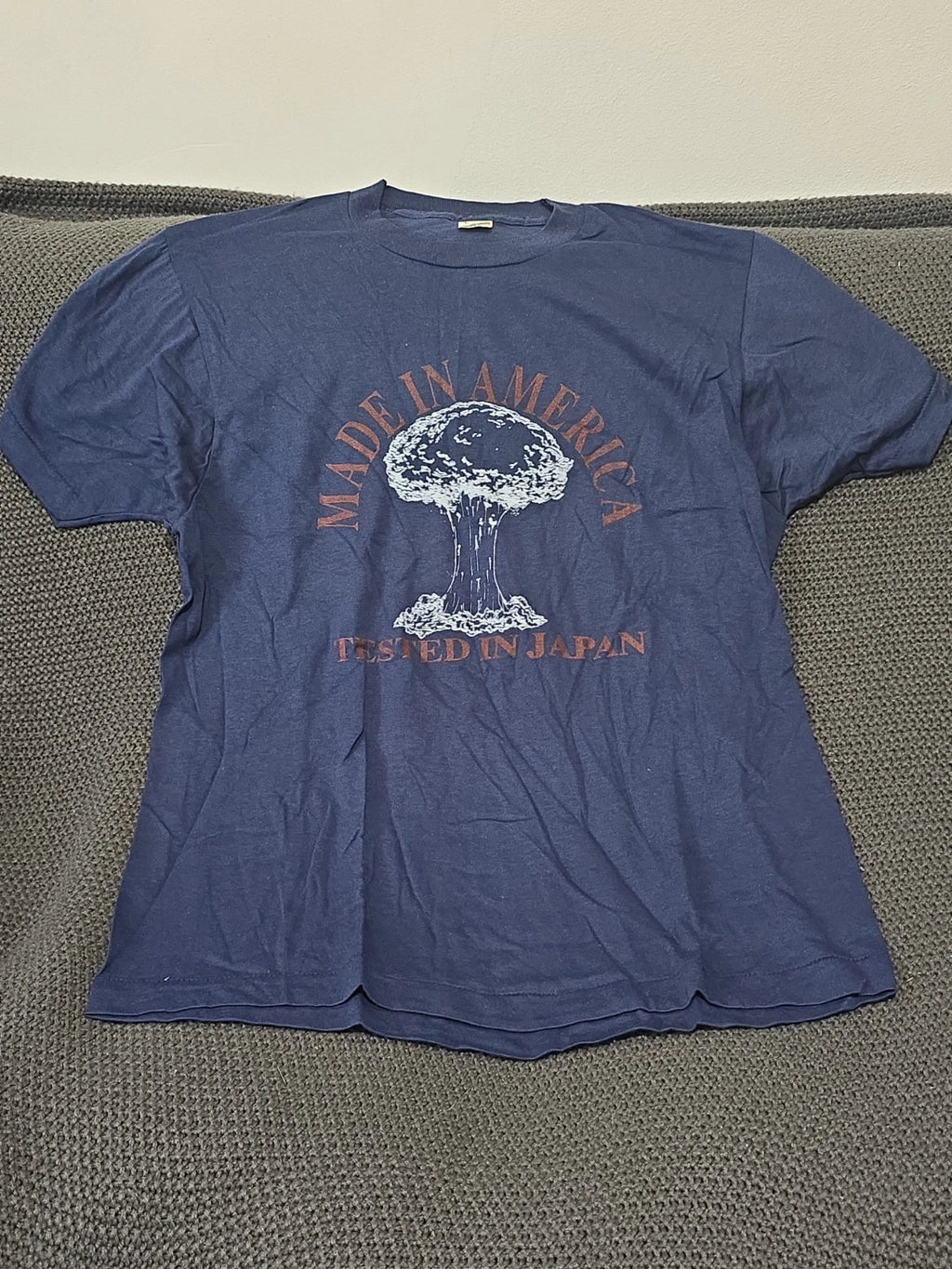 Vintage 80s Screen Stars "Made In America, Tested In Japan" Tee Shirt Size L