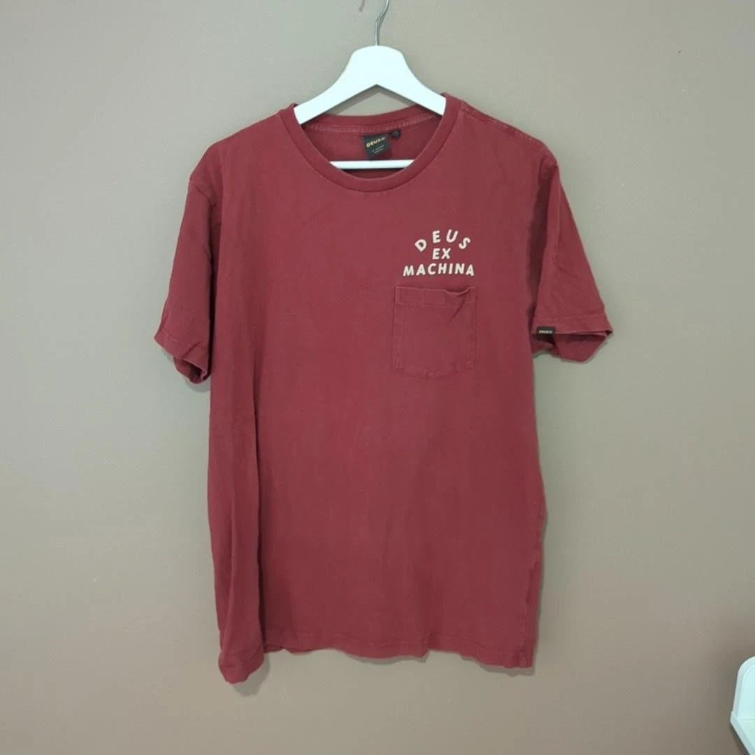 Deus Ex Machina Shirt Mens XL Red House Of Simple Pleasures Tee T-Shirt Back