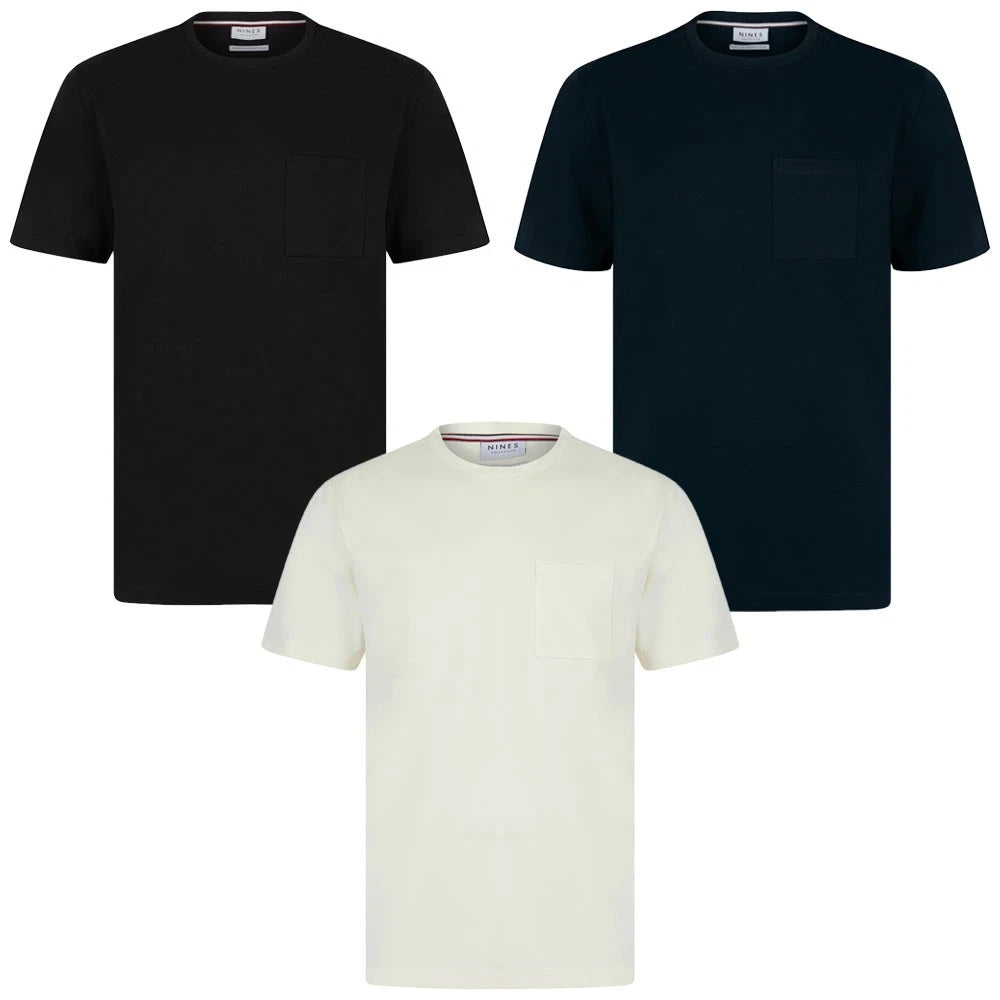 Men's Oversize Fit T-Shirt Premium Heavyweight Stretch Fabric Boxy Chest Pocket