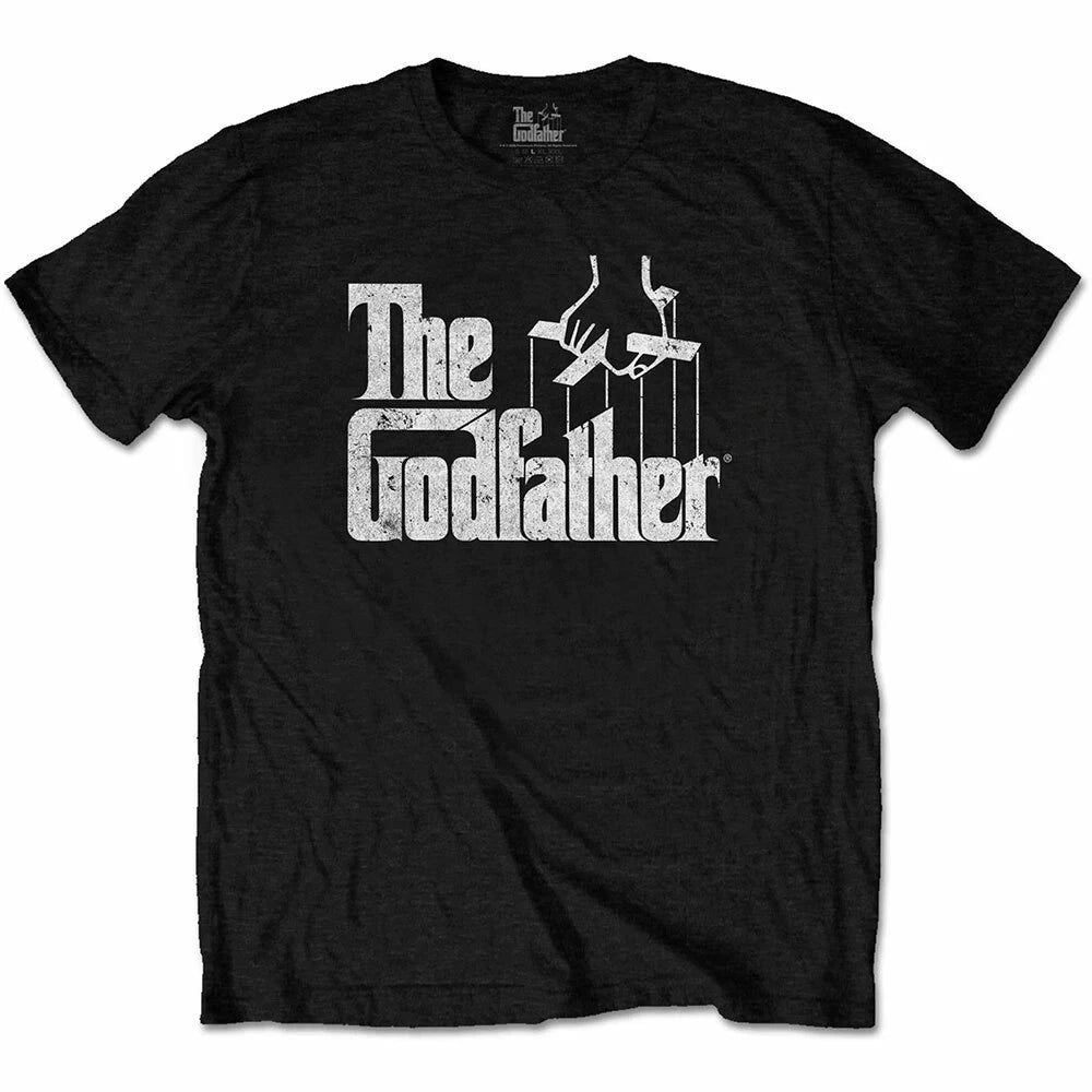 The Godfather White Logo Mens Black T Shirt The Godfather T Shirt
