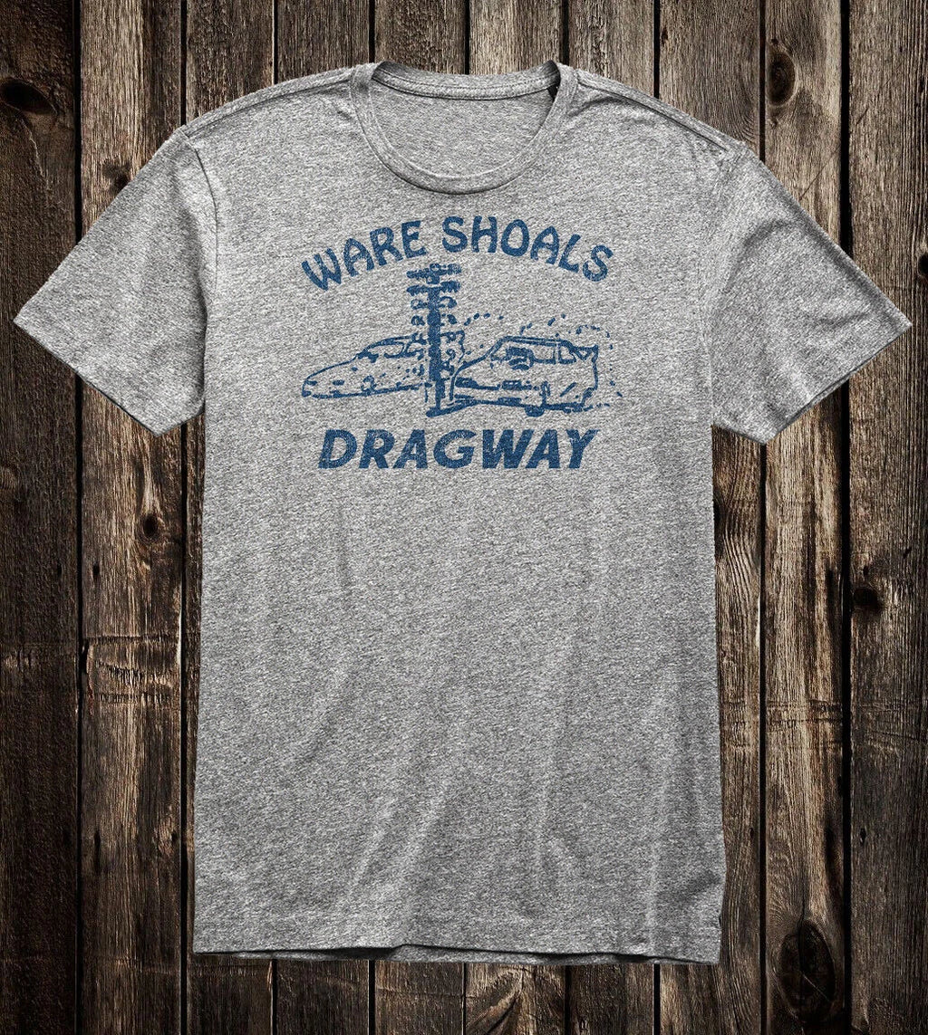 Retro Hot Rod Tee T Shirt 100% Cotton Drag Race Racing Ware Shoals Dragway SC