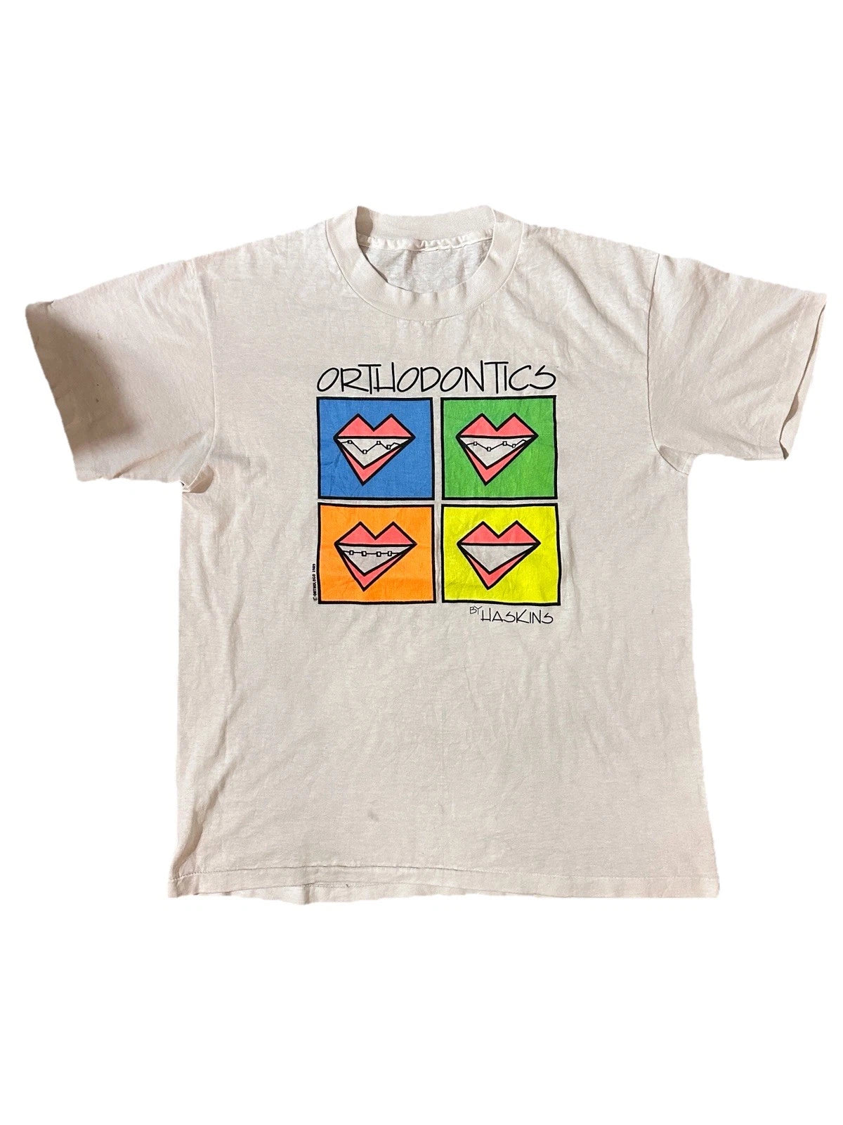 Vintage 80s Colorful Orthodontics Art Shirt