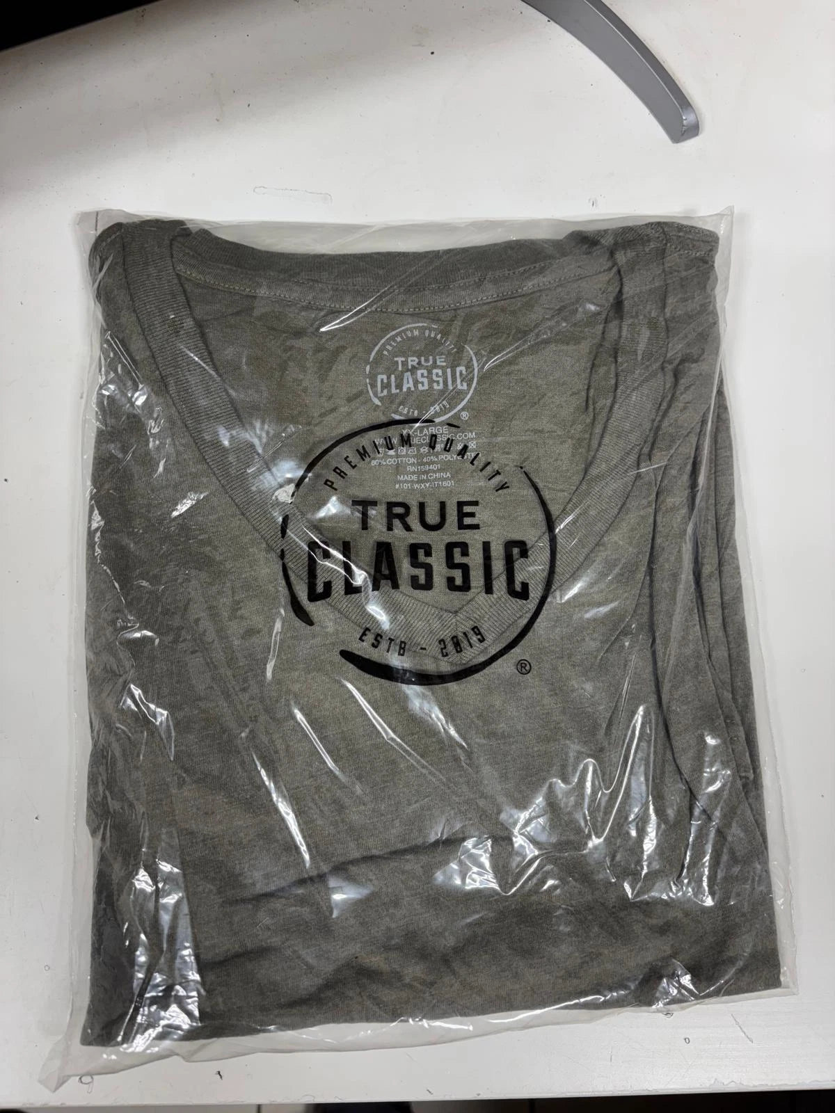 True Classic V Neck Mens T Shirt, Premium Fitted Soft Men's T-Shirts, Size 2XL