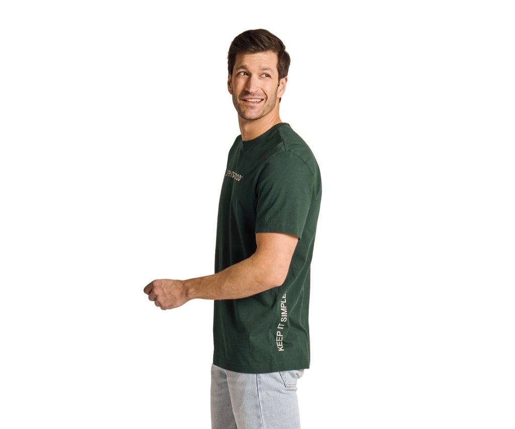Life is Good Men's Keep it Simple Short Sleeve Crusher-LITE Tee, Treeline Green