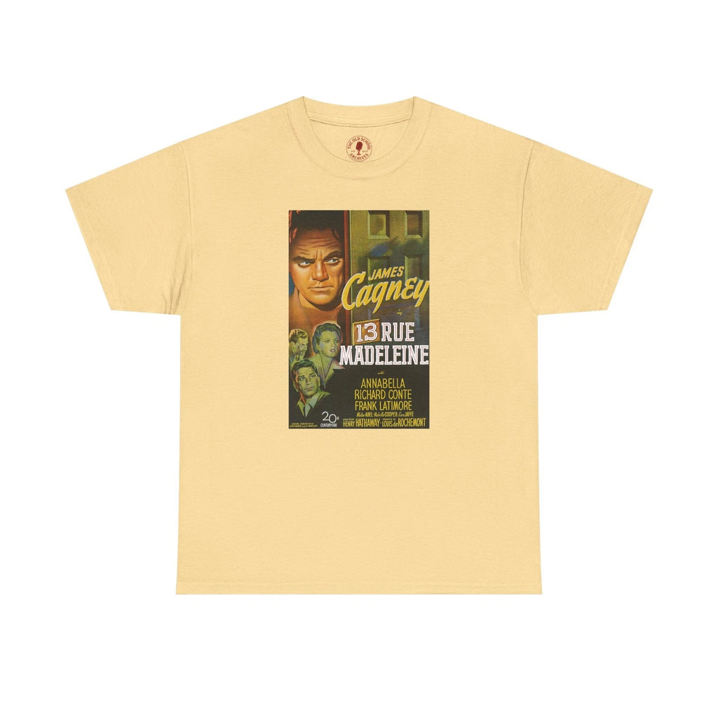 Retro Movie Poster Tee 13 Rue Madeleine James Cagney Annabella NWT S-5XL