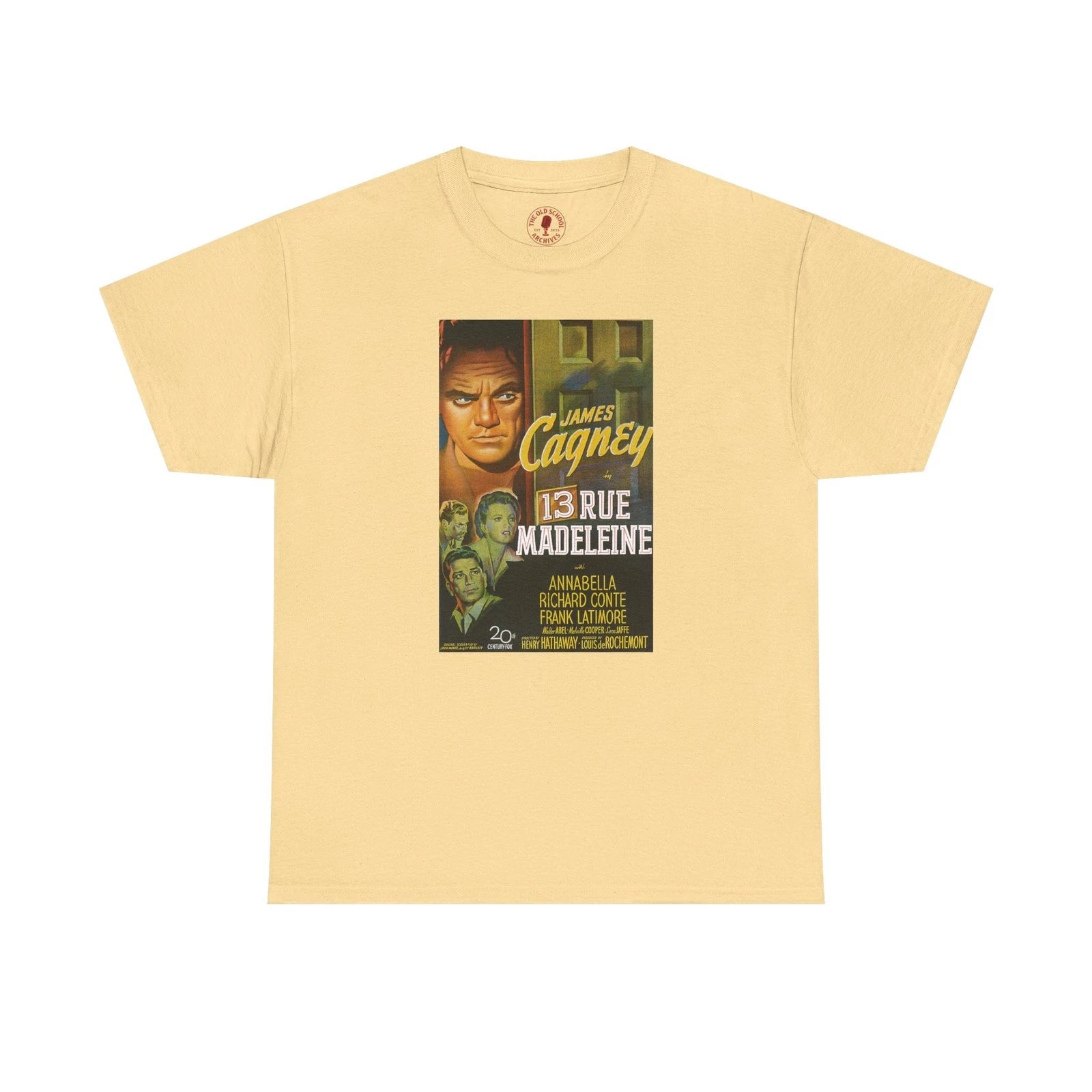 Retro Movie Poster Tee 13 Rue Madeleine James Cagney Annabella NWT S-5XL