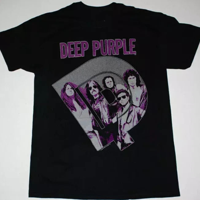 pERFECT sTRANGERS vINTAGE dEEP pURPLE sHIRT cLASSIC bLACK uNISEX