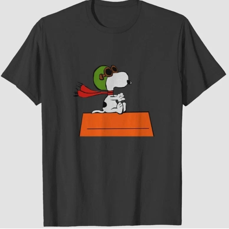 Flying Ace Cartoon Graphic Vintage Unisex T-Shirt