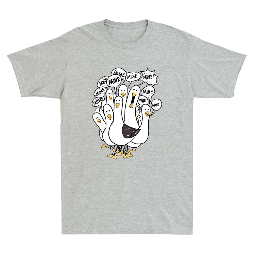 Mine Mine Mine Seagull Funny Bird Lover Beach Chicken Meme Vintage Men's T-Shirt