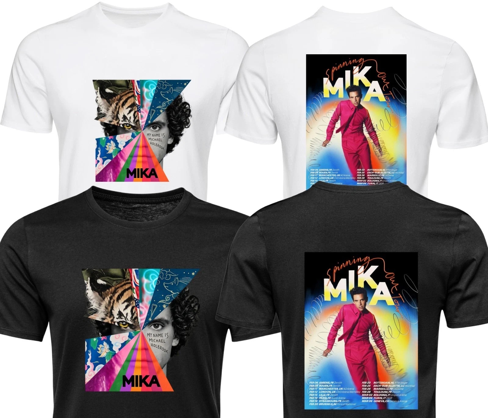 Mika t shirt Spinning Out Tour UK EU Music Inspired Unisex Adult kids tee tops