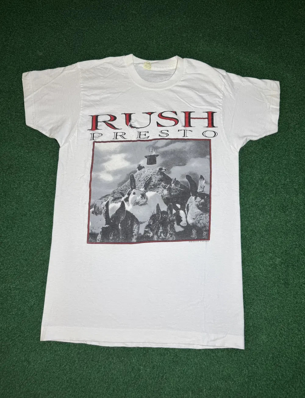 Vintage Rush Concert Tee Presto 90s Retro Slim T Shirt