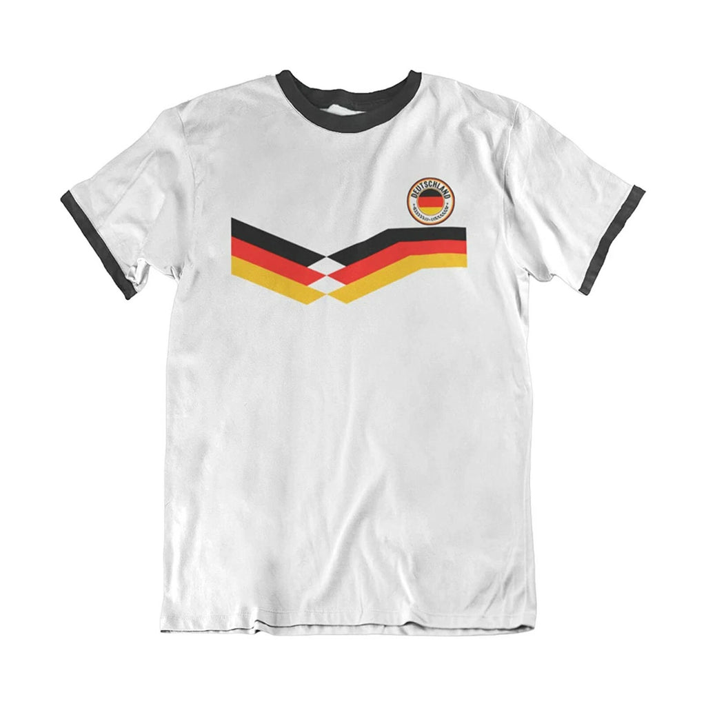 Mens GERMANY Style Retro Strip Football World Cup 2026 T-Shirt German World Cup