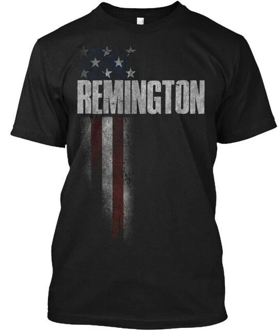 Cool Remington Family American Flag Tee T-Shirt Made in the USA Size S to 5XL