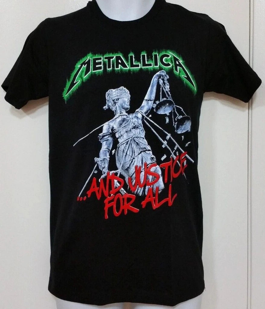 METALLICA... "AND JUSTICE FOR ALL".. Black Unisex Graphic T- Shirt. SMALL TO 3XL