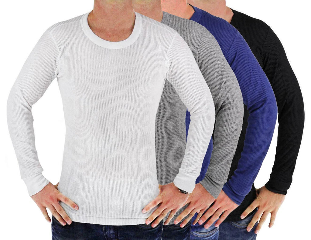 Men's Premium Long Sleeve Thermal Underwear Heavy Weight Solid Shirt