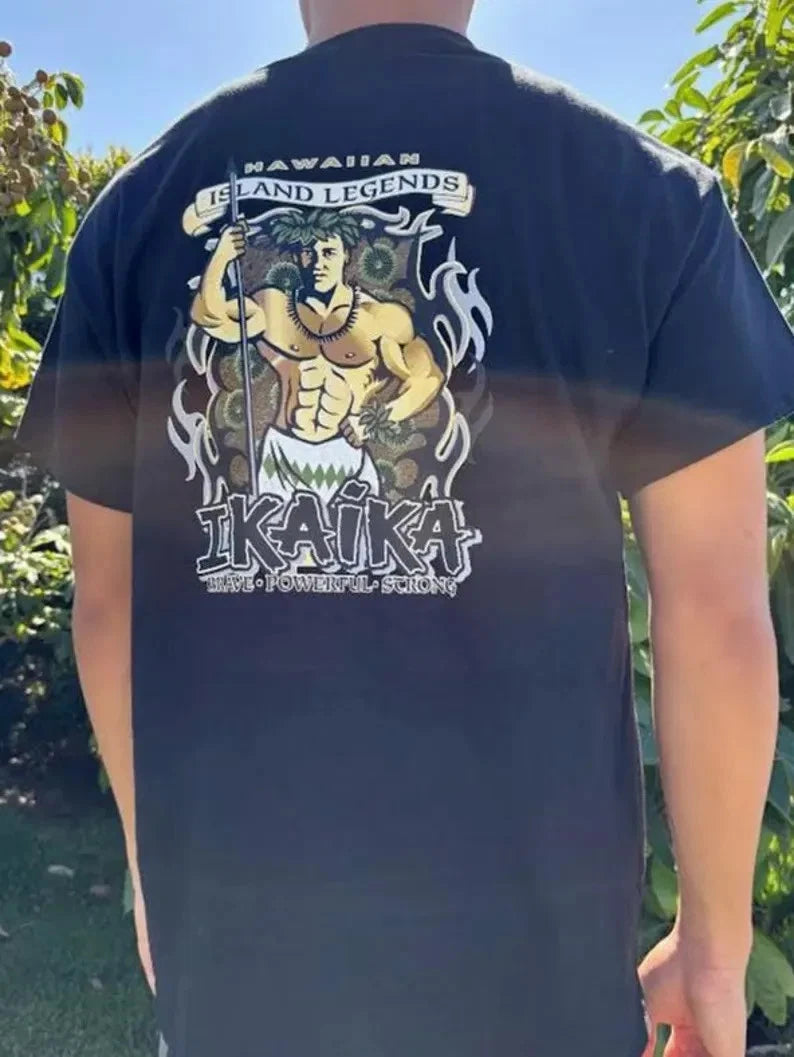 Hawaiian Ikaika Legends Premium Warriors Graphic Tee Surfing Men Women T-Shirt