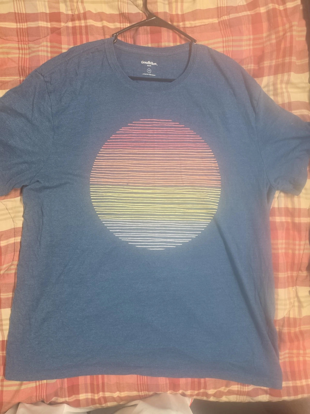 Goodfellow & Co. Mens Multicolor T-Shirt Size 2xB Round Neck Colorful Soft