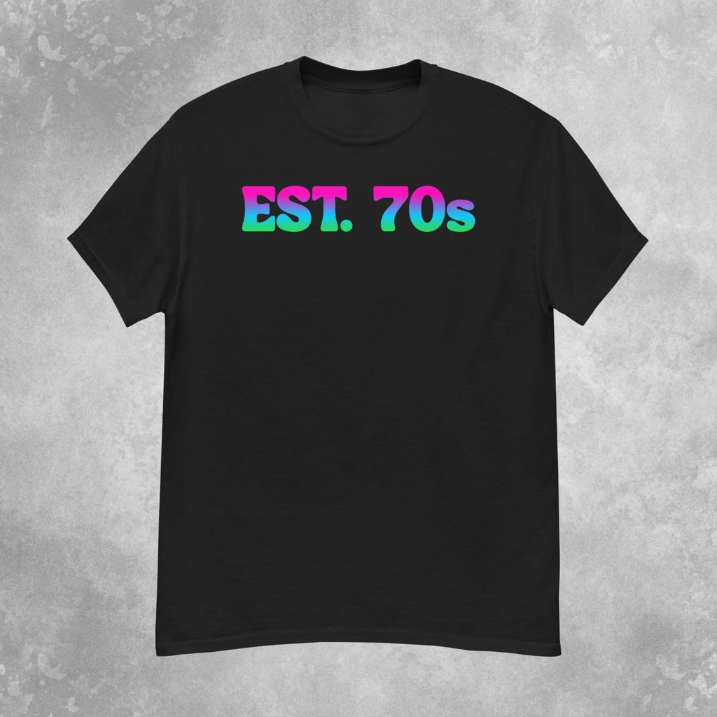 Colorful EST. 70s T-Shirt Mens S-2XL