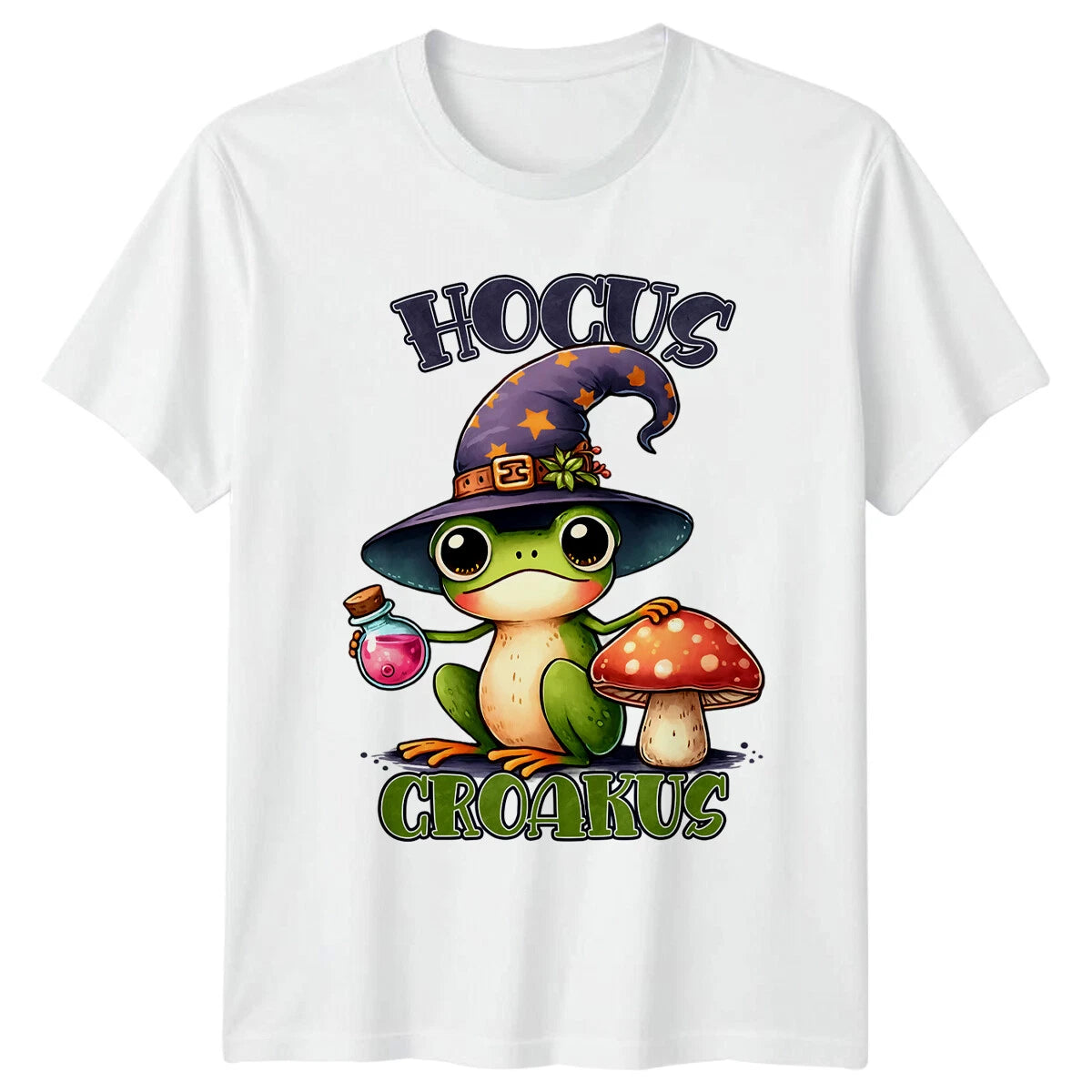 Hocus Croakus Frog Witch T-Shirt Funny Animal Pun Tee
