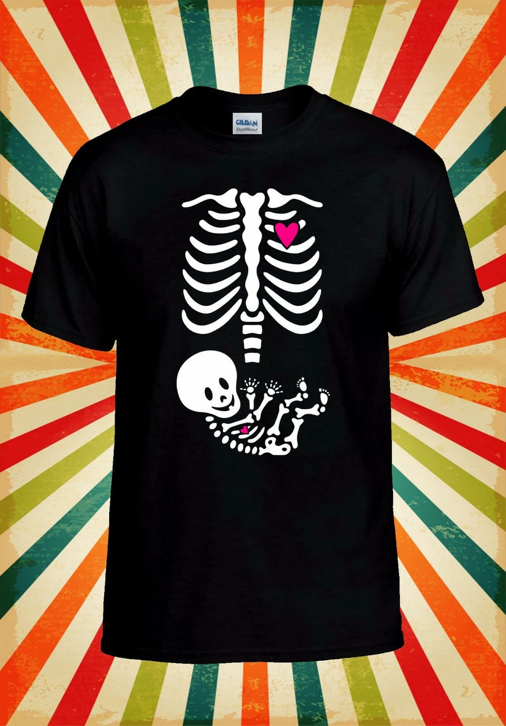 Baby On Board Skeleton Heart Cool Men Women Vest Tank Top Unisex T Shirt 2298