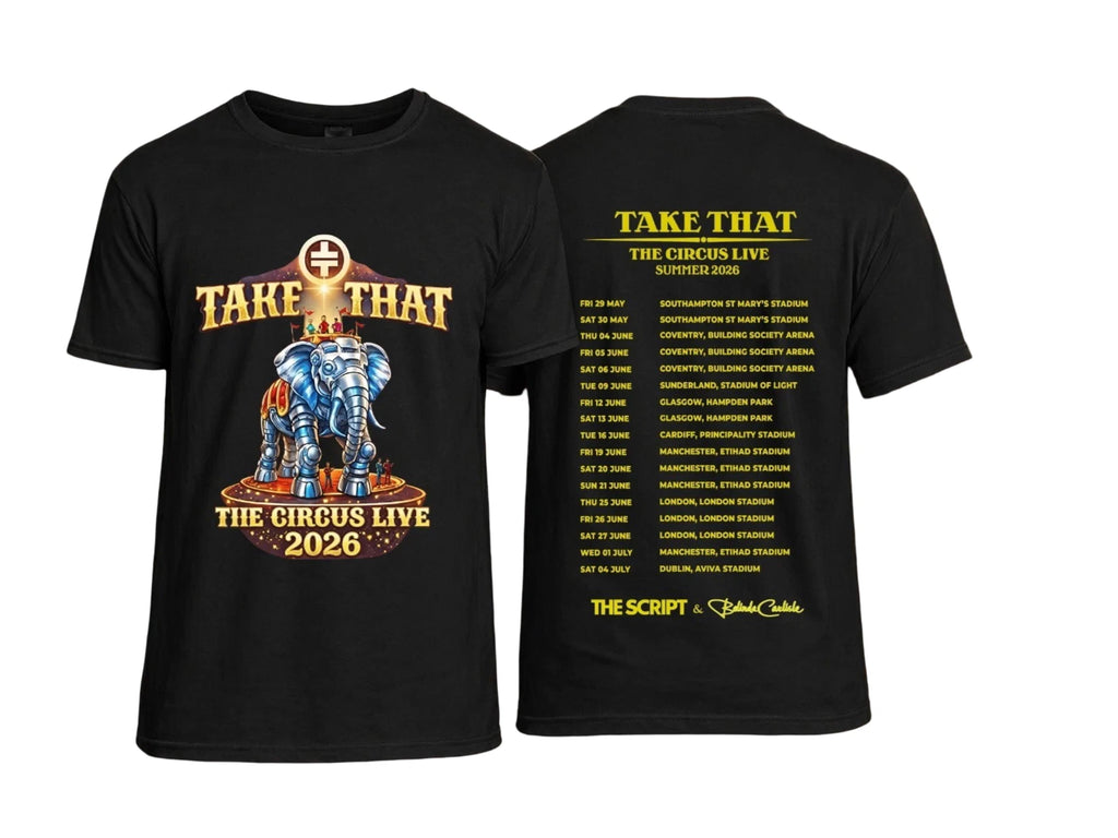 Take That The Circus Live Tour 2026 T Shirt UK Stadium Summer Concert Unisex S1