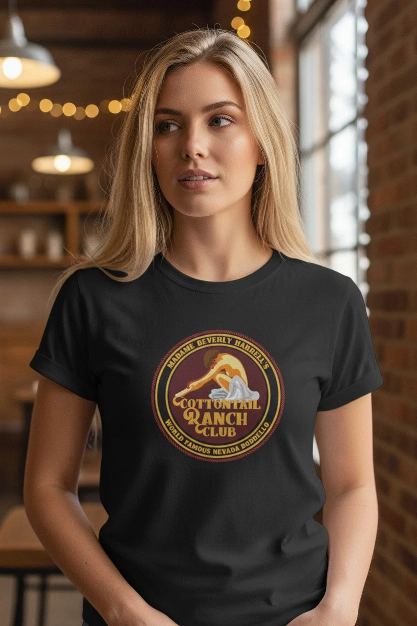 Cottontail Ranch Club T-Shirt, Vintage Nevada Brothel Design, Unisex Casual Wear