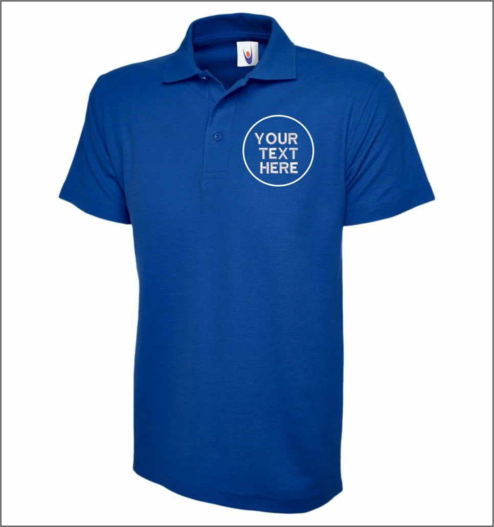 Personalised Embroidered Poloshirt Uneek UC101 Classic Workwear Polo Tee Shirts