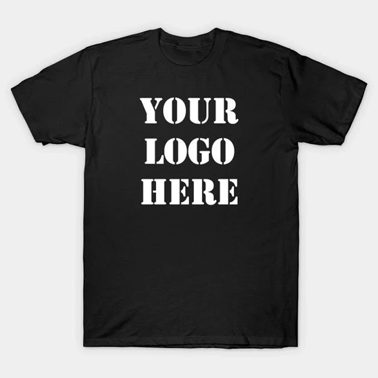Big & Tall 7X HW Black Custom Pro Club Tee Shirt Your Artwork Printing Email Us