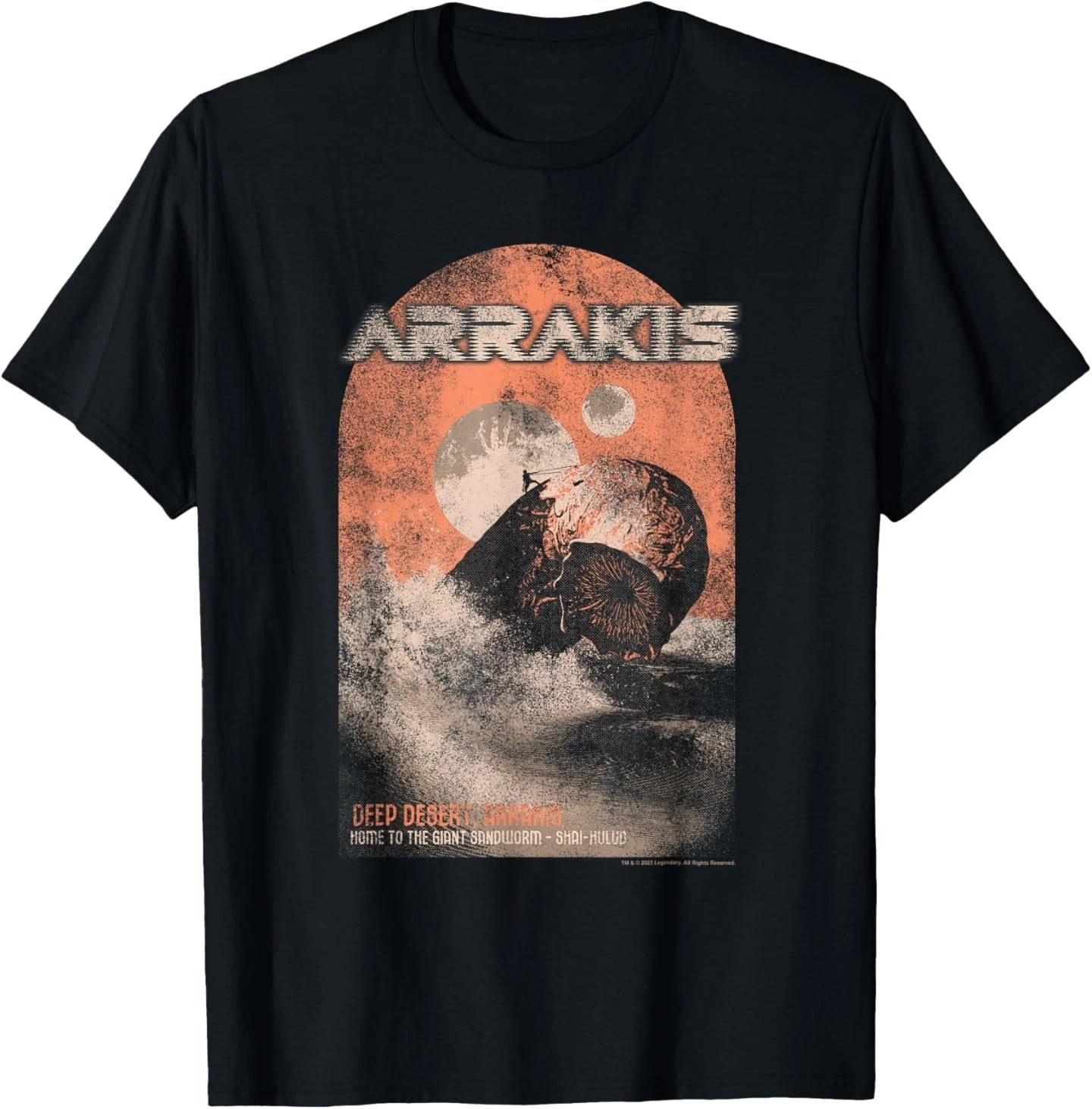Dune Visit Arrakis and See The Giant Sandworm Fantasy Movie T-Shirt