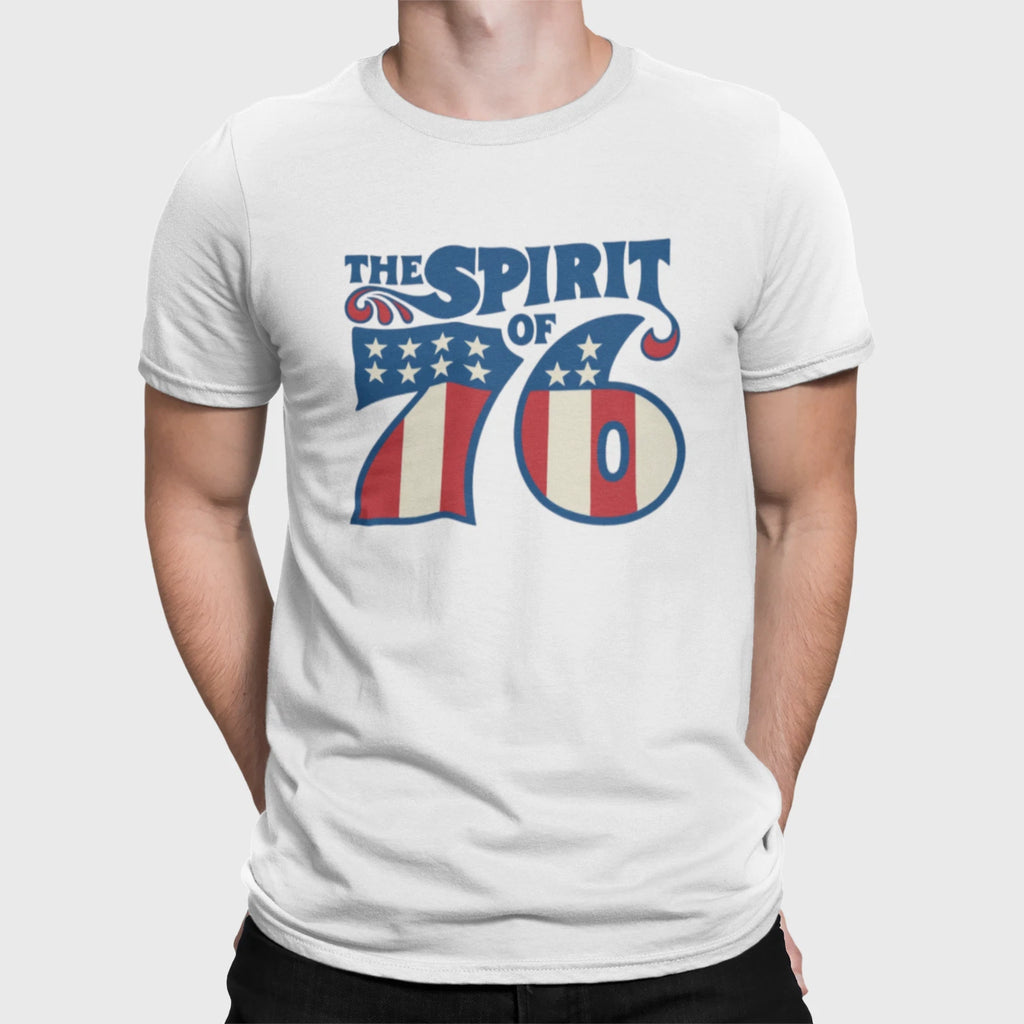 Spirit of 76 T-Shirt | Vintage American Flag Retro Patriotic Graphic Tee
