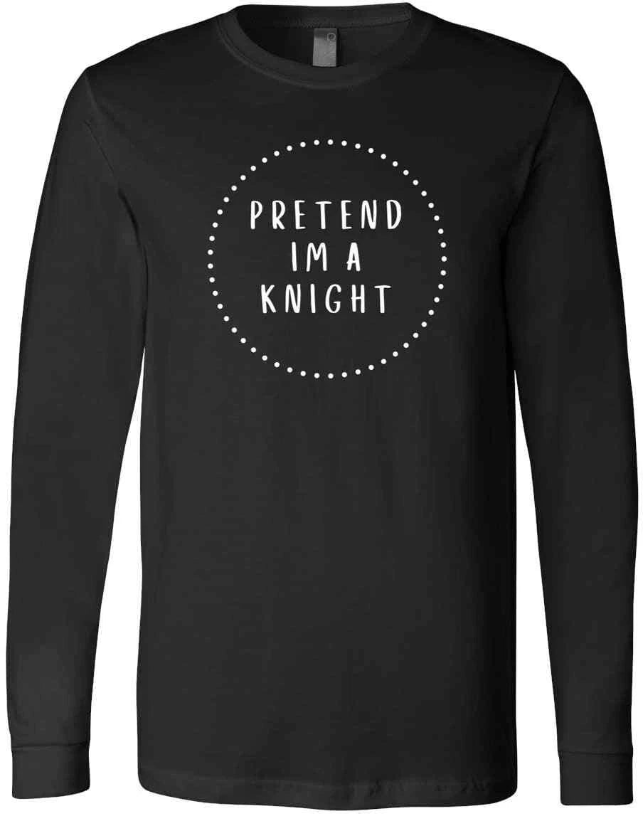 Pretend I'm A Knight Halloween Costume Funny Gift Simple Party T-Shirt