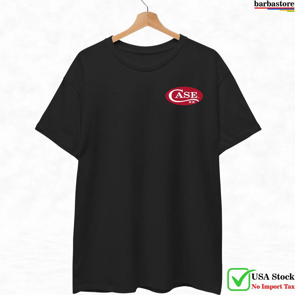Case Knives Logo Men Black T-Shirt Cotton Graphic Tee Made in USA S-5XL