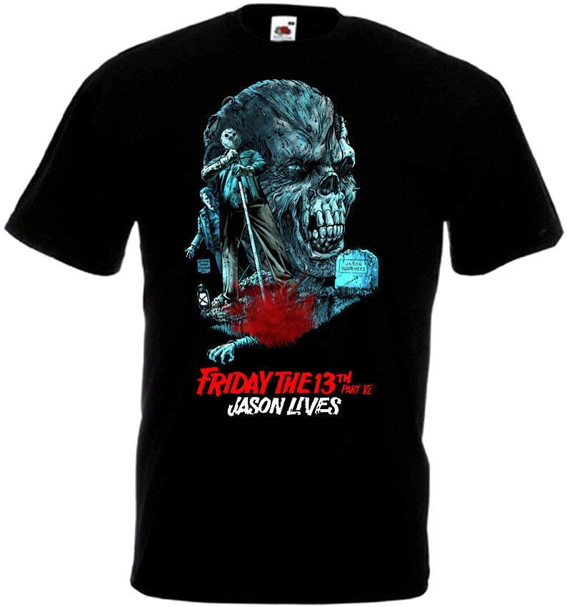 Friday The 13th v45 T shirt black movie poster all sizes S-5XL